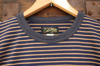 COLIMBO / NEW PORT HEAVY BORDER TEE L/S (ZS-0411,BEIGE×NAVY)