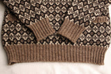 JAMIESON'S for ADJUSTABLE COSTUME / PRINCE OF WALES TYPE FAIR ISLE V NECK (AK-029,BEIGE)