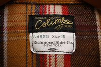 COLIMBO / RICHMOND-BORO WORK SHIRT,FLANNEL (ZS-0311,BROWN/YELLOW)