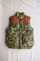Rainbow Country / ALL LEATHER DOWN VEST (RCL-10037DH,DUCK HUNTER CAMO) / 2016 model