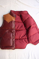 Rainbow Country / ALL LEATHER DOWN VEST (RCL-10037HC,WINE) / 2015 model
