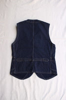 FREEWHEELERS / CONDUCTOR VEST (#2321001,INDIGO WABASH STRIPE)