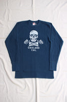 FREEWHEELERS / "Hello there" CREW NECK THERMAL LONG SLEEVE SHIRT (#2235005,BLUEBERRY)