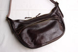 Rainbow Country / Leather "BANANA" Shoulder Bag (RCL-60023,TOBACCO BROWN)