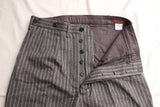 ADJUSTABLE COSTUME / ORIGINAL STRIPE TWO PLEATED TROUSERS (AP-069,CHARCOAL)