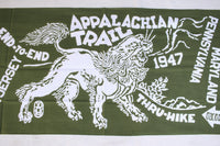 BO'S GLAD RAGS / 3'3" Long "Te-nugui" Bandana "THE COUGAR ~ APPALACHIAN TRAIL THRU-HIKE,1947" (PB20-01,PINE NEEDLE)