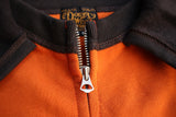 FREEWHEELERS / "TIGERS" AFTER HOOD FRONT ZIPPER SWEAT PARKA (#2234002,BLAZE ORANGE × SOOT BLACK)