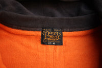 FREEWHEELERS / "TIGERS" AFTER HOOD FRONT ZIPPER SWEAT PARKA (#2234002,BLAZE ORANGE × SOOT BLACK)