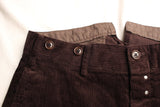 ADJUSTABLE COSTUME / VITO STYLE CORDUROY TROUSERS (AP-071,BROWN)