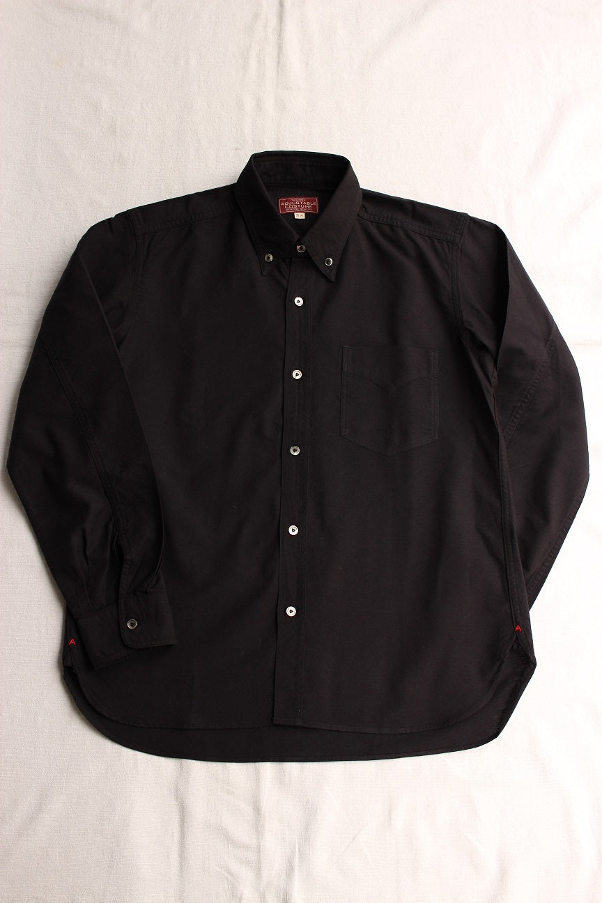 ADJUSTABLE COSTUME / WORK STYLE OX BUTTON DOWN SHIRT (AS-001,BLACK